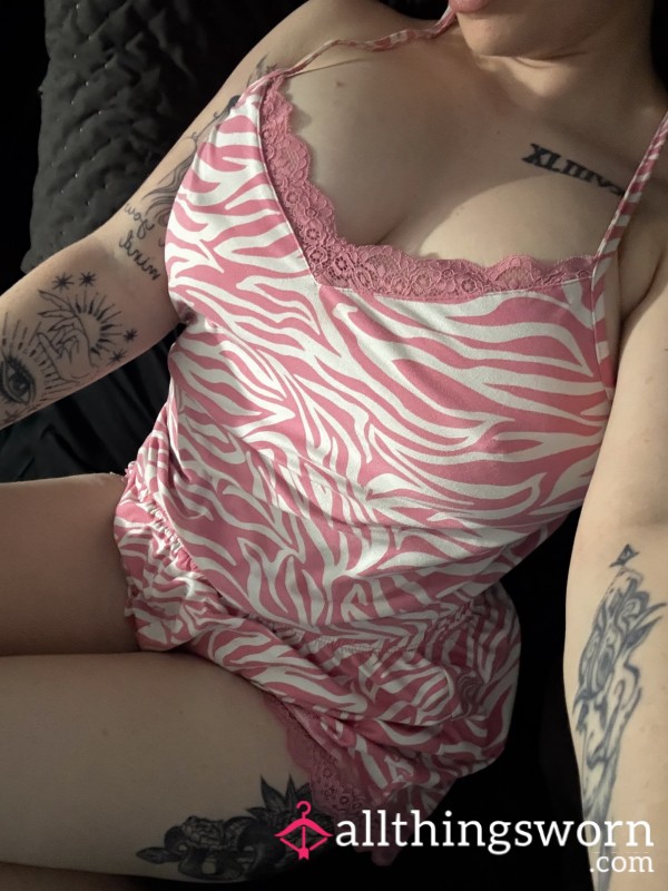 Pink Zebra Print Top & Shorts Set (PJS) 💕