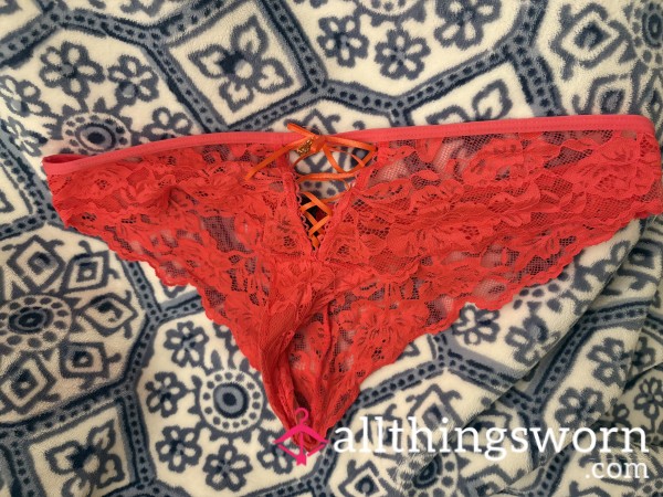 Pink/Cor*l Used Panties