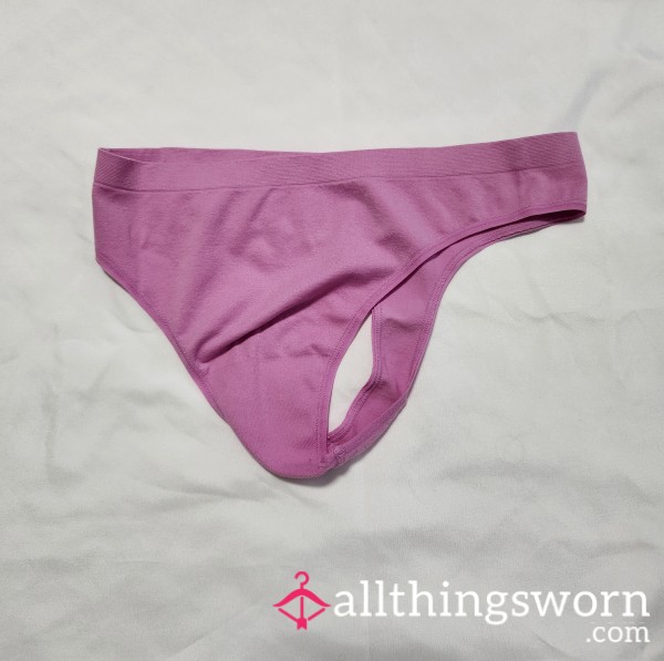 Pinkish Nylon/Spandex Thong