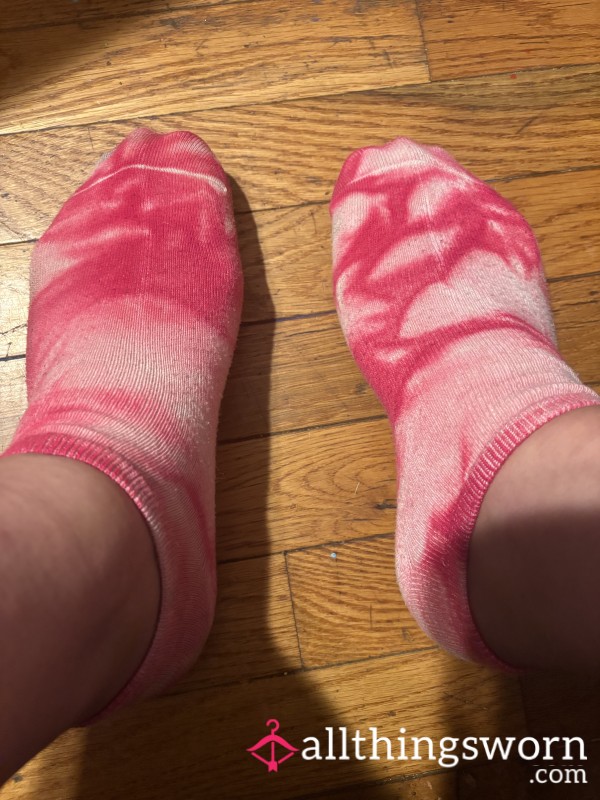 Pink/white Marble Socks