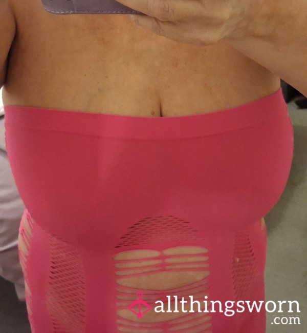 💖 Pink Stretch Cut-Out Dress Worn To Many Adult Parties
