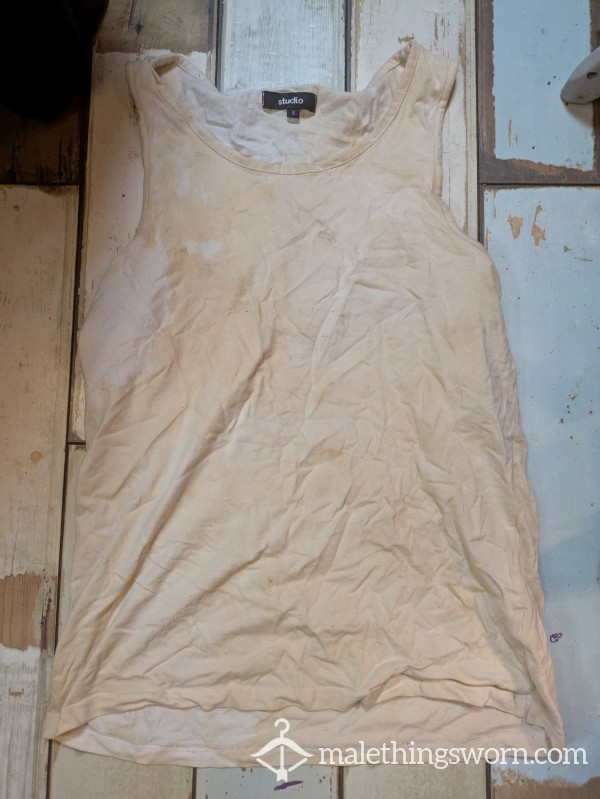 Pi*s Stained White Vest (S)