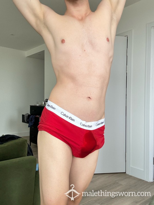 Pi*sed My Straight Friend’s Red Calvin Klein Boxers Worn By 18 Year Old Twink