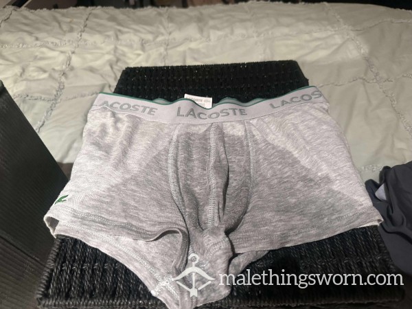 Pi*sed Soaked Small Grey Lacoste Boxers