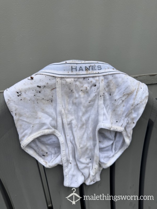 Pi*sy Hanes Briefs Underwear Left Outside And Forgotten About For A Week