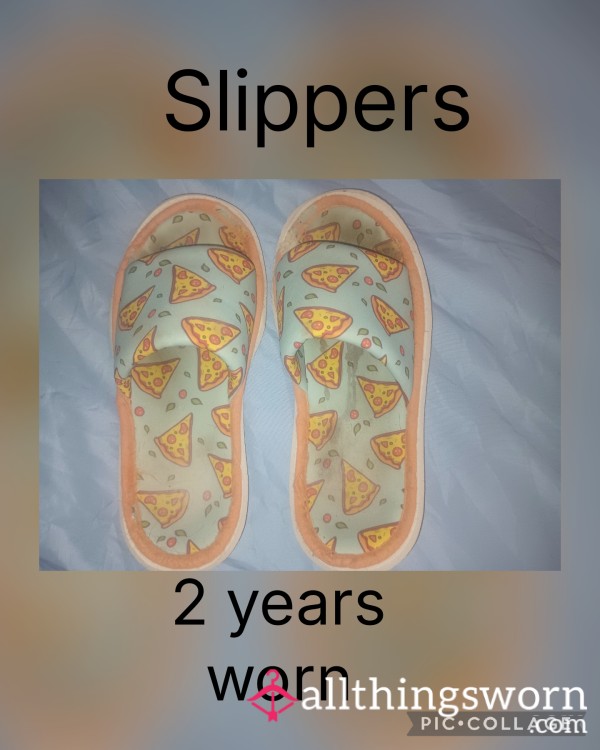 Pizza Printed Smelly Slippers. Price Drop. From $25 Now $15