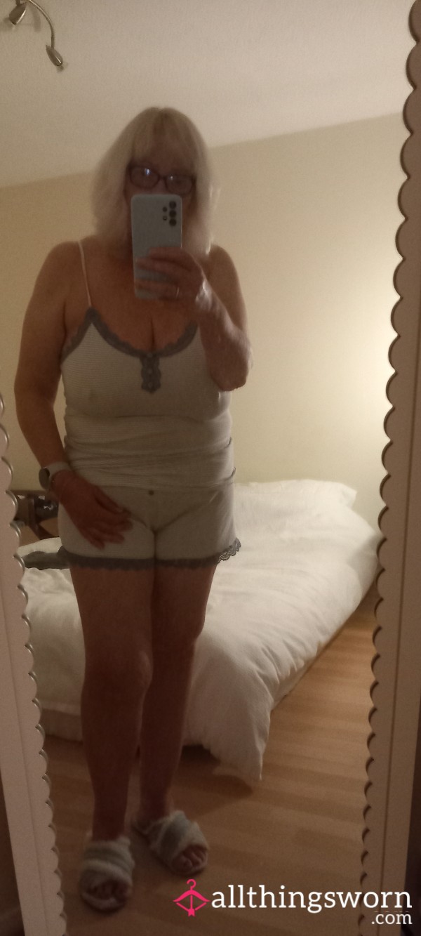 Pj Set Worn With No Knickers