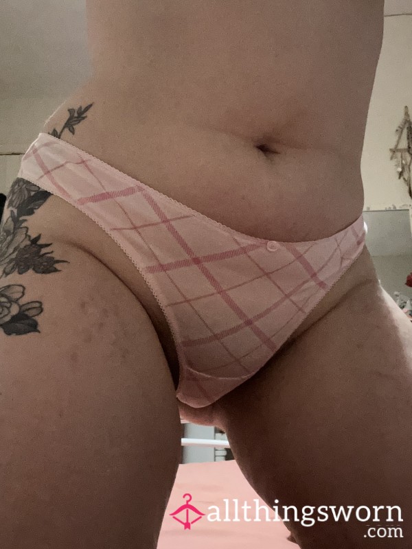 Plaid Pink Thong 🩷