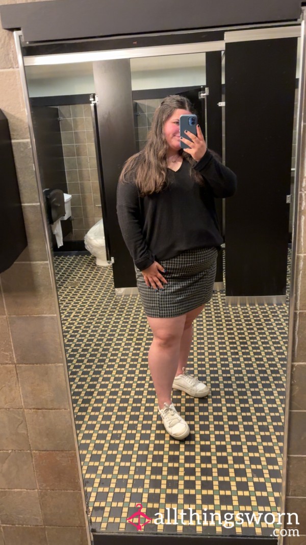 Plaid Sweater Skirt