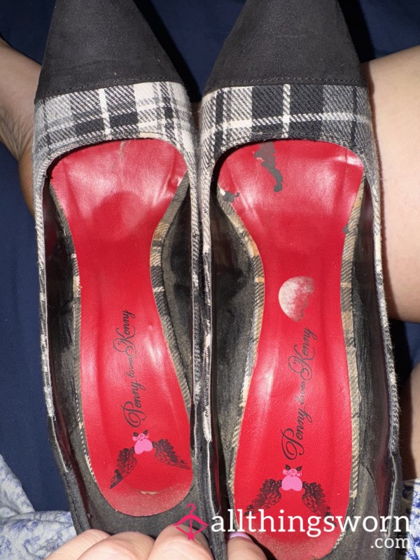 Plaid Worn Out Heels From College Days