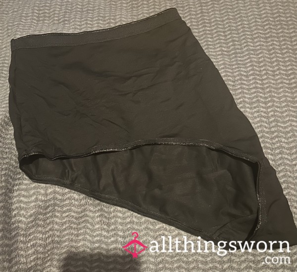 Plain Black Cotton Panties