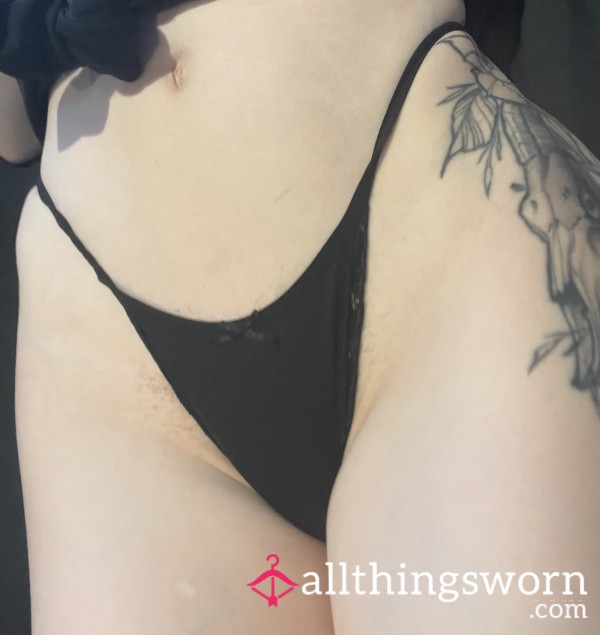Plain Black Thong 😻