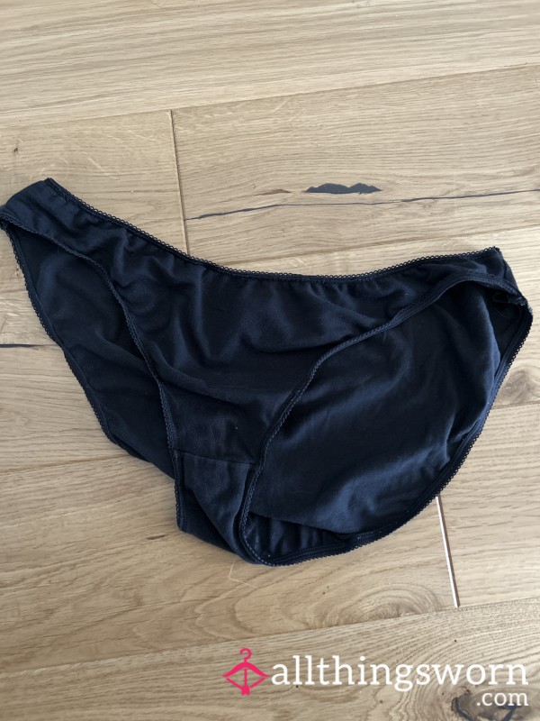 Plain Black Work Panties