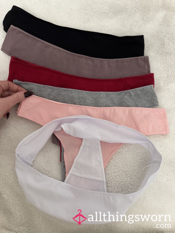 Plain Cotton Thongs 😛 With Cream!