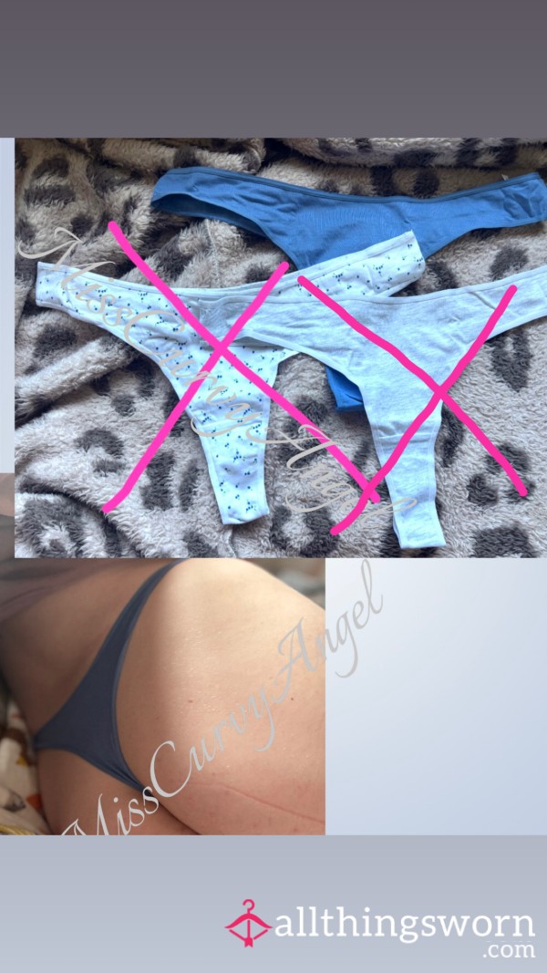 JUST BLUE Cotton Thong (postage Included) (completely Customisable)