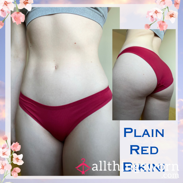 Plain Red Bikini ♥️ Size Small ▪️ 1 Day Wear - £20. Longer Wears And International Shipping Available 🌎