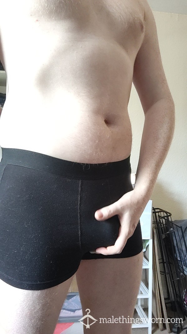 Plain Sweaty Black Boxers