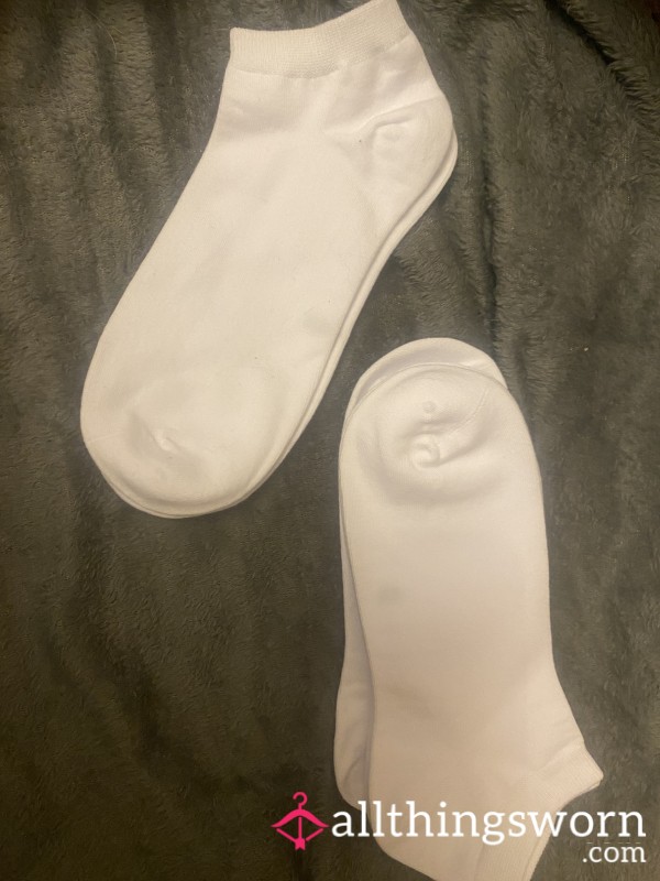 Plain White Ankle Sock