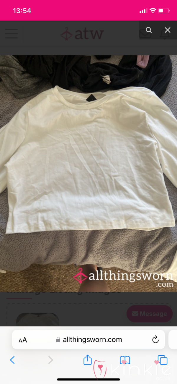 Plain White Crop Top