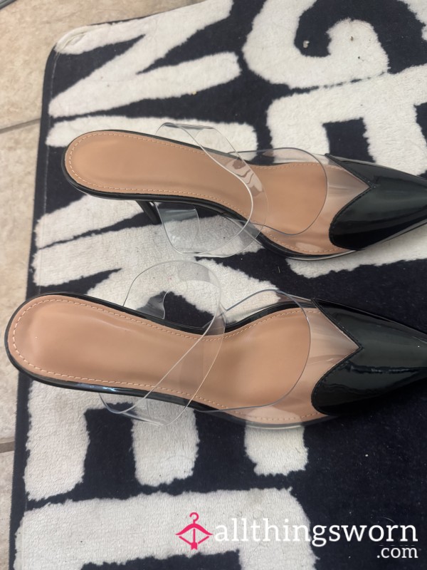 Plastic Pvc Shinny Heels