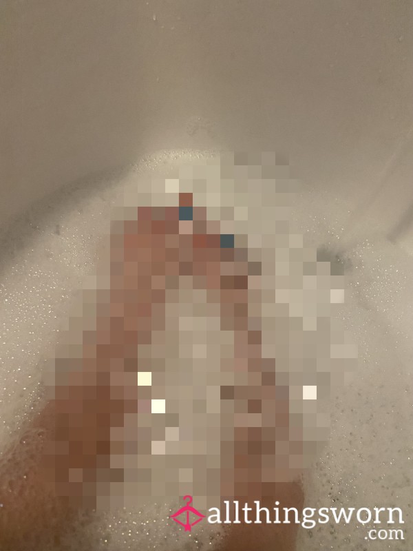 Play In The Bath Splashing My Feet In The Bubbles
