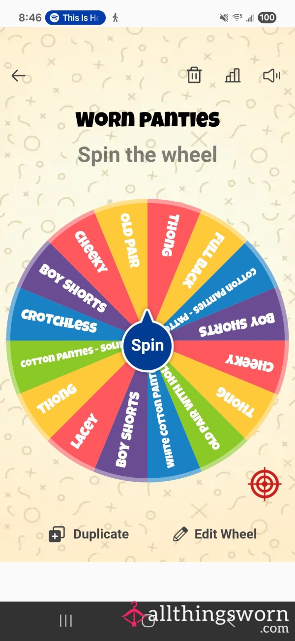 Play Worn Panty Roulette