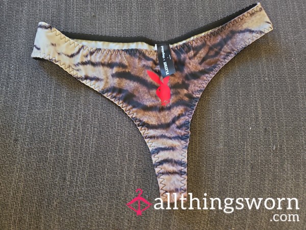 Playboy Animal And Red Thong Size Large