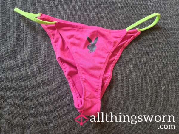 Playboy Cheeky Panty Green And Pink