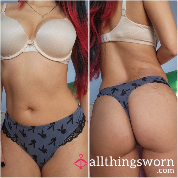 Playboy Dark Grey Thong