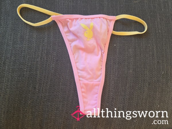 Playboy Pink And Yellow Thong