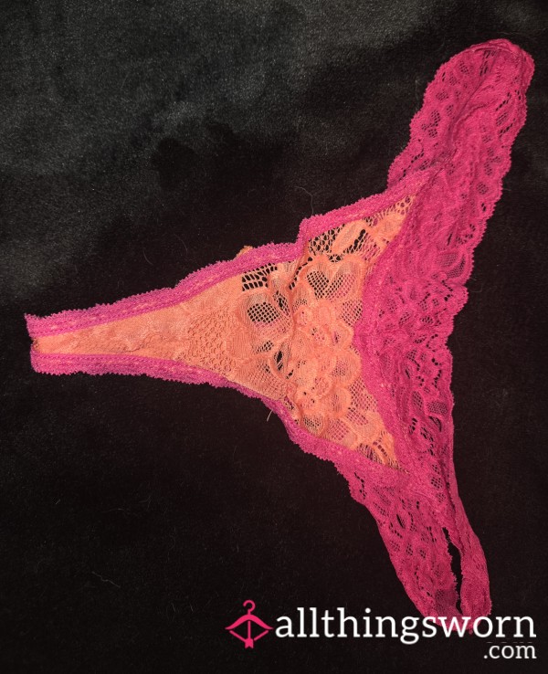 Playful & Tempting 💕 Orange + Pink Thong