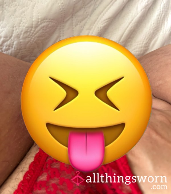 Playing In My Lacey Red Thongs