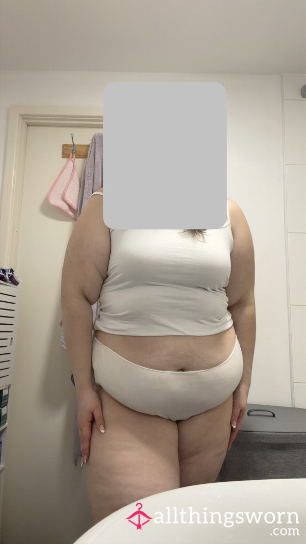 Plus Size Big White Used Panties