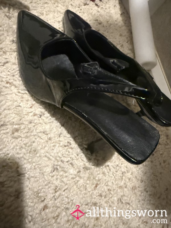 Pointed Toe Open Back Mules