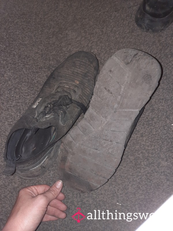 Police 🚔 Dirty Muddy Work Shoes Size6