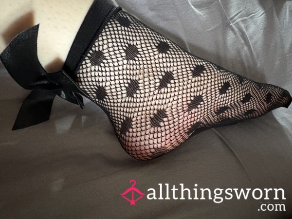 Polka Dot Fishnet Socks