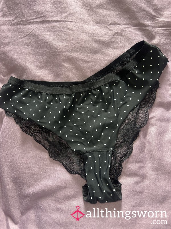 Polka Dot Lacy Back Panties 💋 Gym Worn Fir You 💋