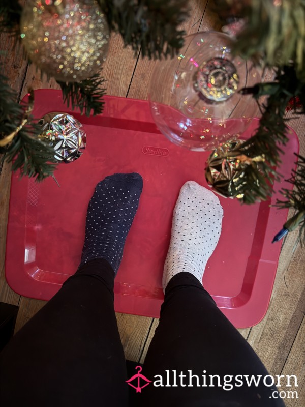 Polka Dot Mismatched Long Socks