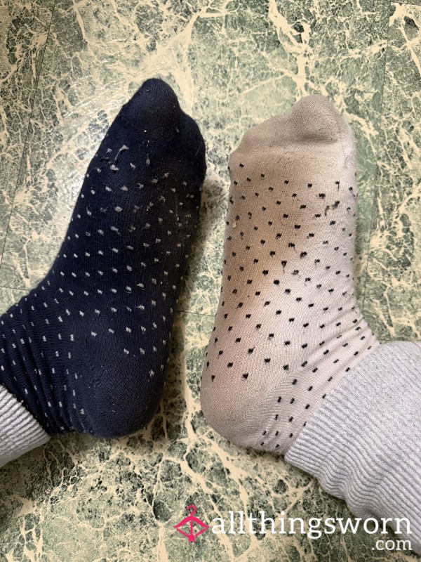 5 Day Wear- Polka Dot Mismatched Long Socks