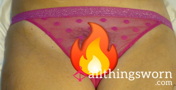 Polka Dot Thong Pink