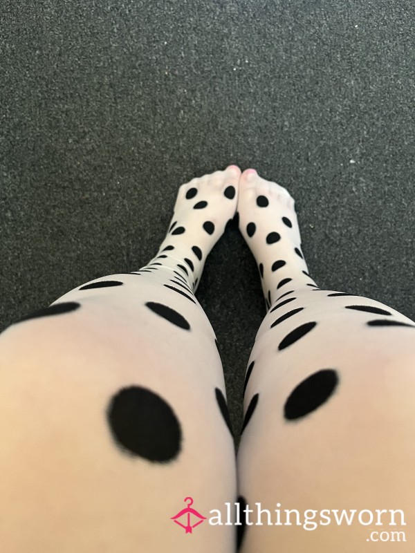 Polka Dot Tights🖤🤍
