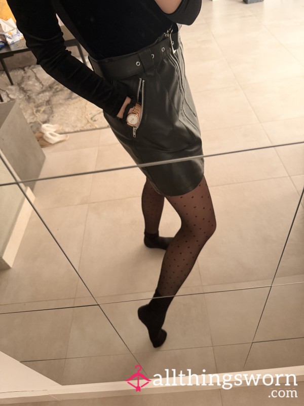 Polka Dots Black Pantyhose