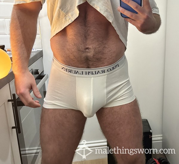 Polo R Lauren White Trunk Boxers