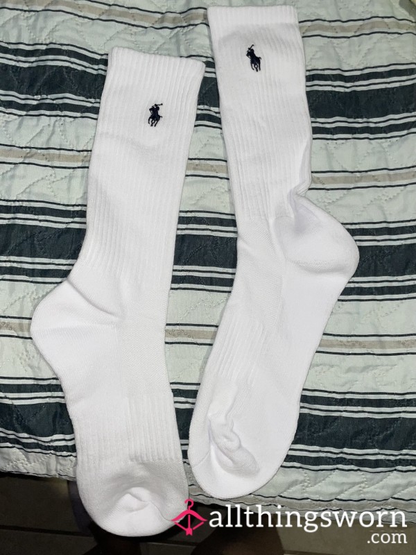 Polo Ralph Lauren White Long Socks
