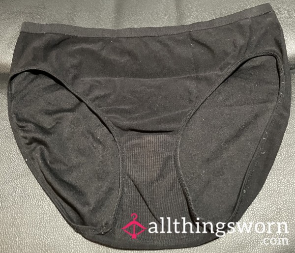 Polyester Black Panties Large Coverage