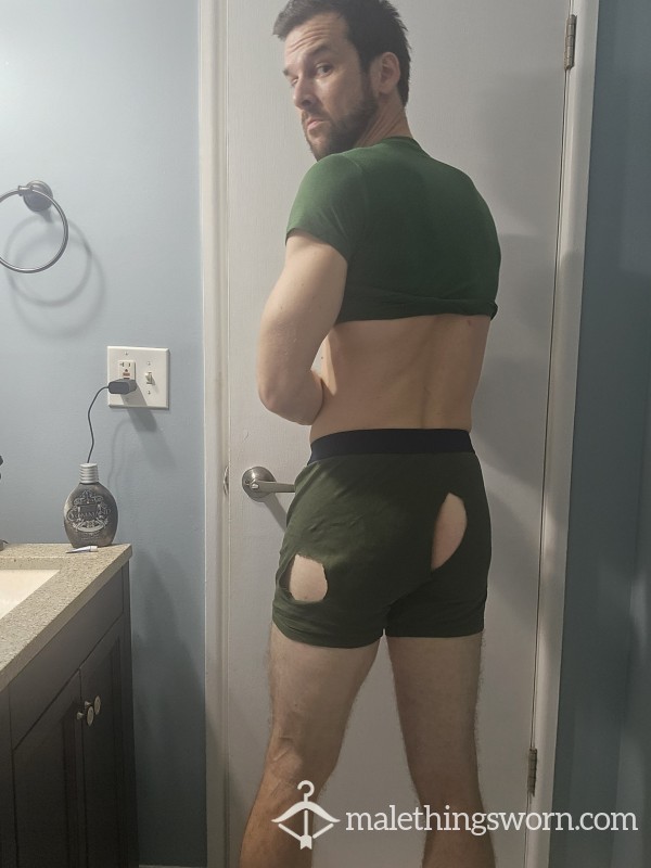 P**r Ripped Green Briefs