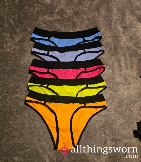 Pop Vivid Color Soft Cotton Bikinis❤️🧡💜💙💚