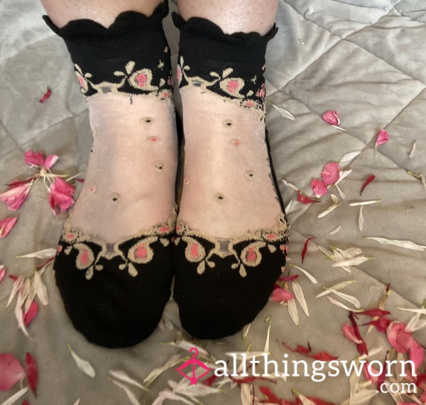 Posing In Delicate Nylon Socks