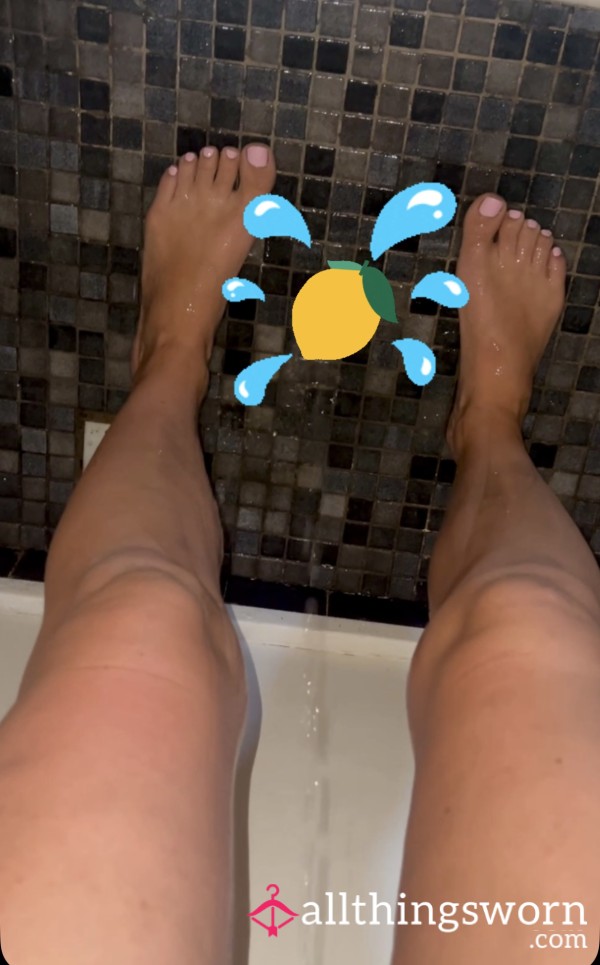 POV - 🍋💦 On My Feet In The Shower 🚿🫧