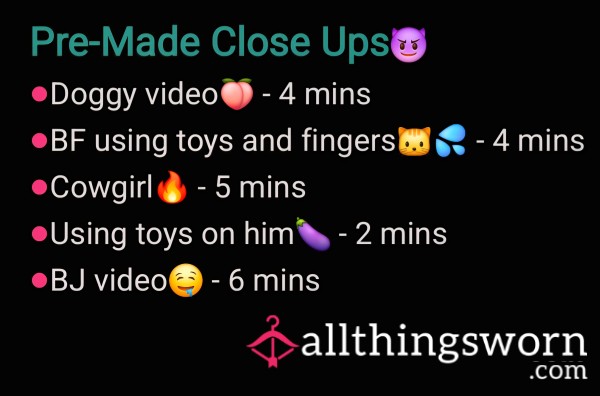 Pre Made Video's 🥵💦